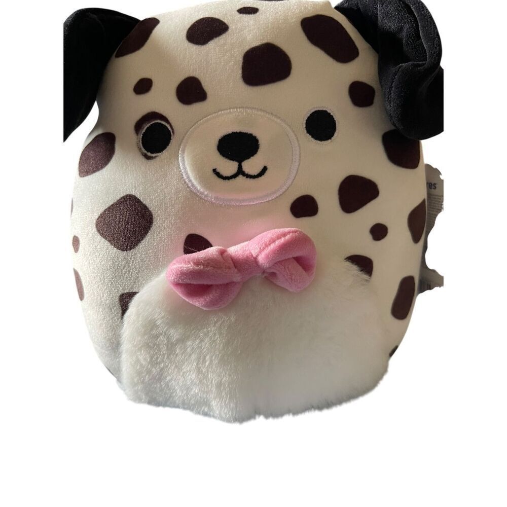 New Squishmallows Black White Dustin The Dalmatian Plush Dog Stuffed Animal 9"